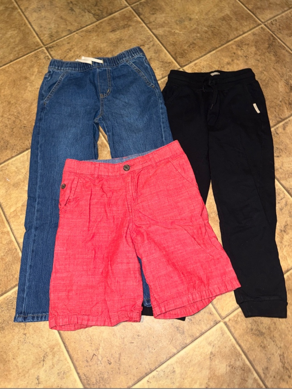 Kids Red Linen Shorts - Comfortable Casual Bottoms
